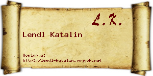 Lendl Katalin névjegykártya