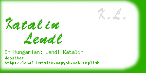 katalin lendl business card